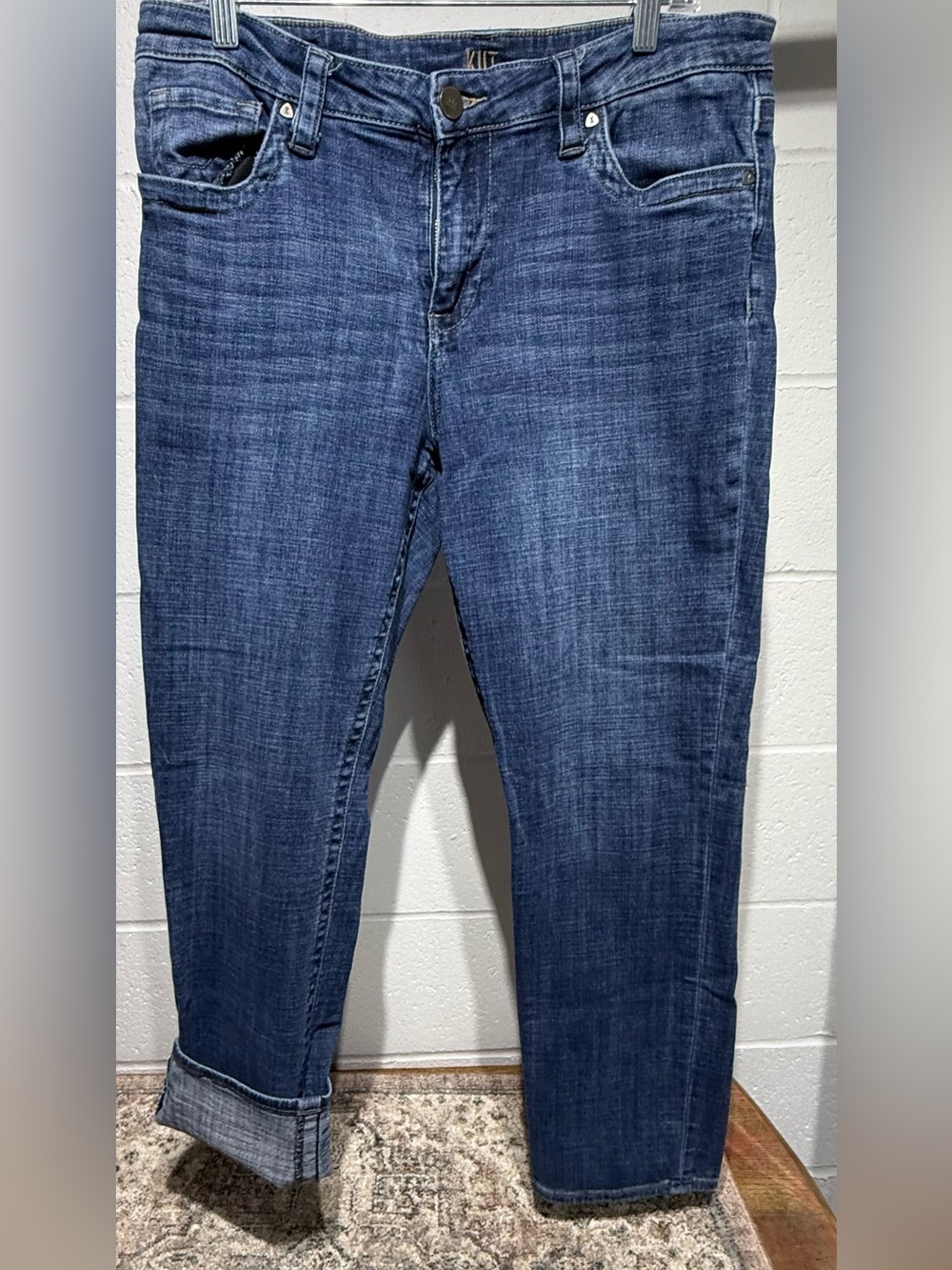 Kut From The Kloth Dark Blue Cropped Ankle Jeans